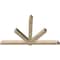 Ekena Millwork Kennewick Rough Sawn Timber Gable Bracket, Douglas Fir, 108"W x 68"H x 6"D x 6"F, 15/12 Pitch GBW108X68X0606KEN00RDF - alternate 2